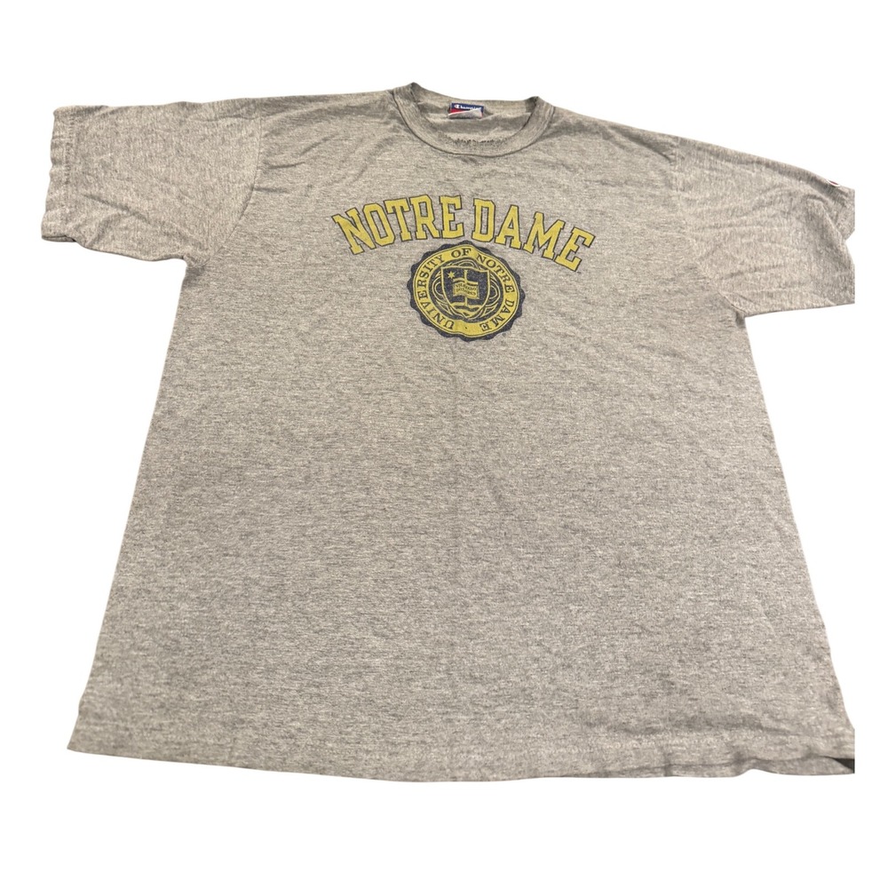 Champion Notre Dame Fighting Irish Graphic T Shirt Mens Size Large vintage